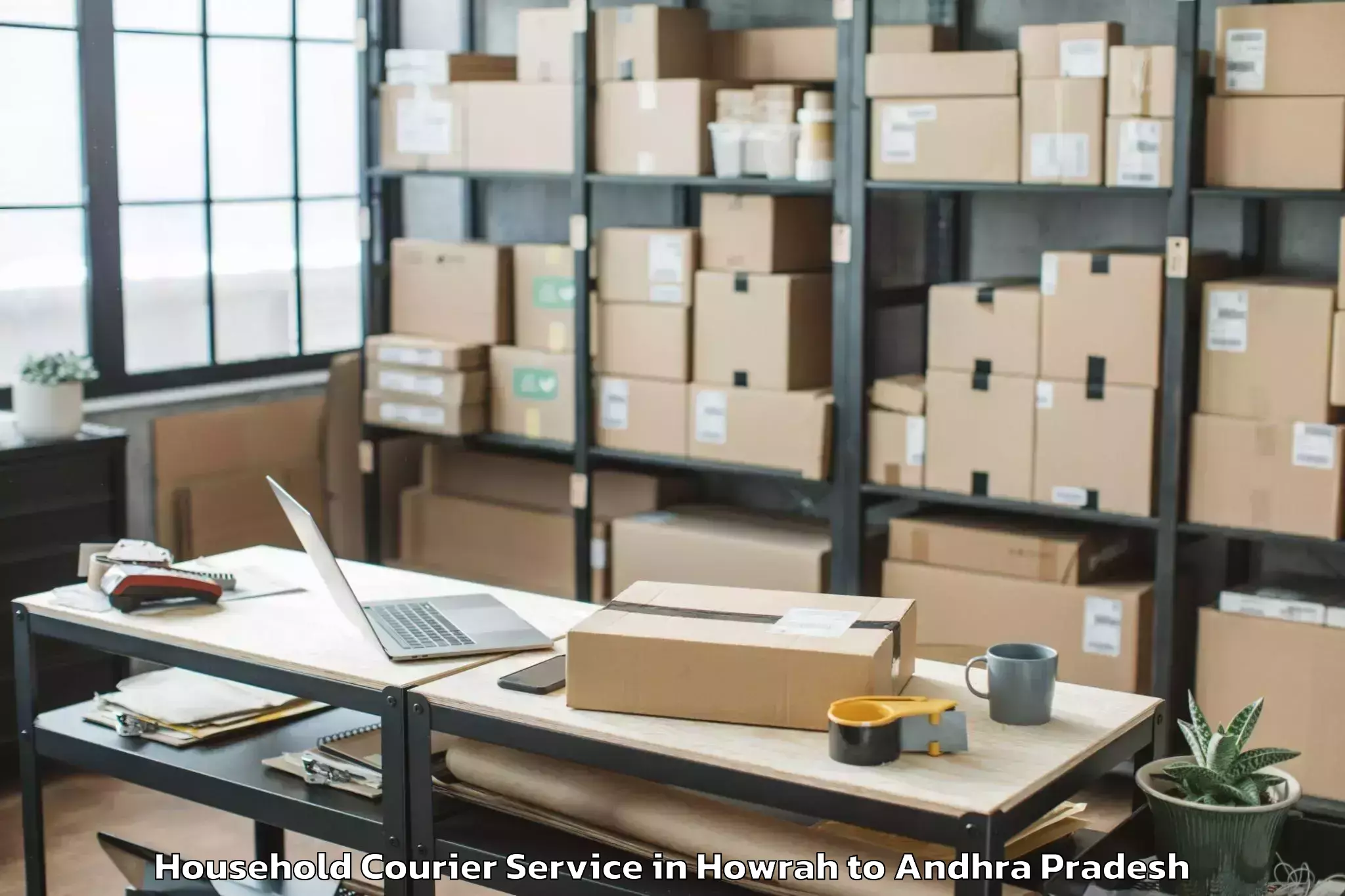 Professional Howrah to Nizampatnam Household Courier